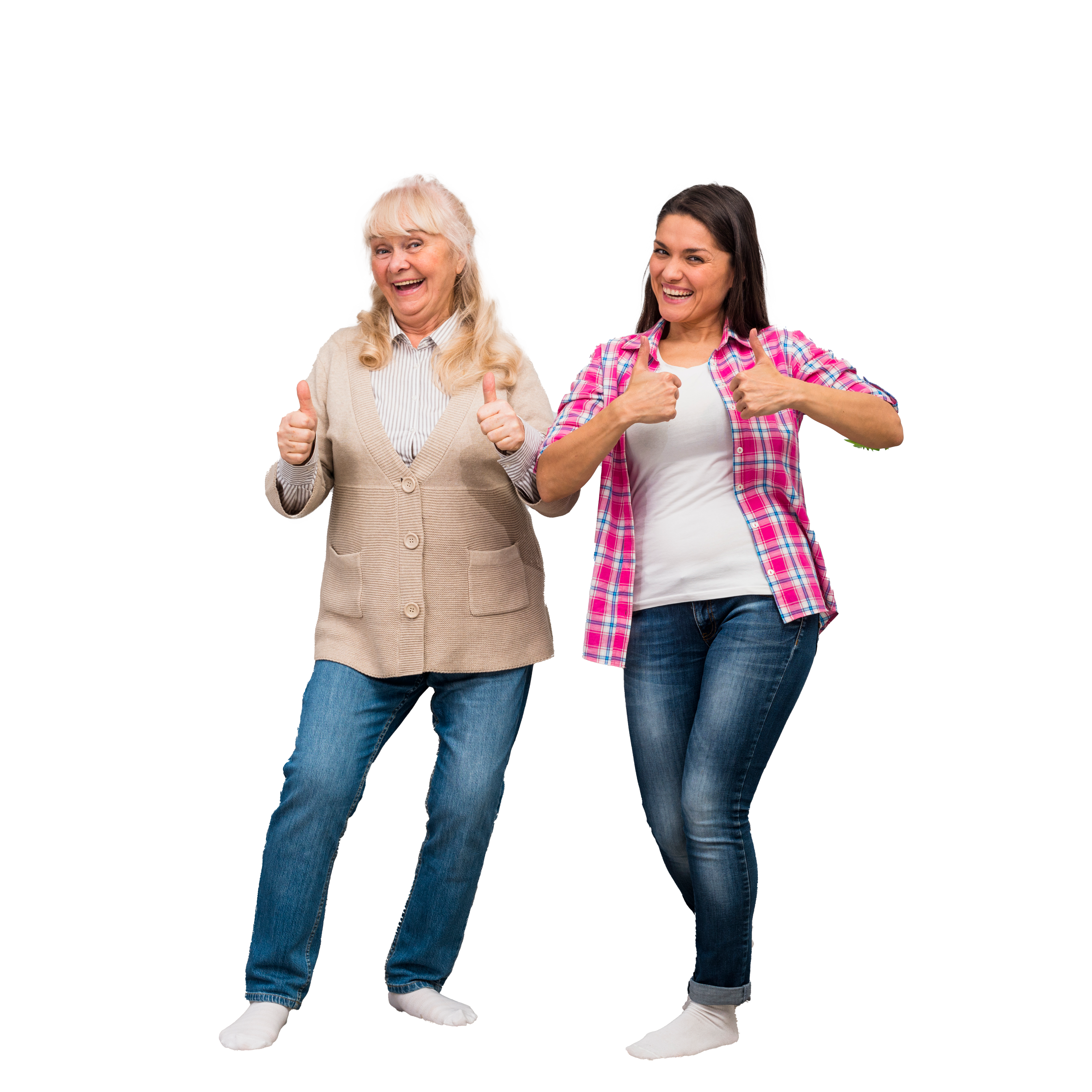 Caregiver attentively looking after client